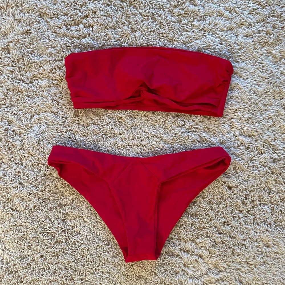 Strapless bikini set, bathing suet